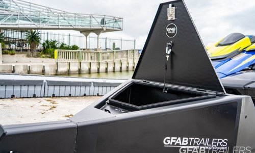 GFAB Alloy Black Single Sportski Trailer - Front Storage Box GFAB Alloy Black Single Sportski Trailer - Front Storage Box